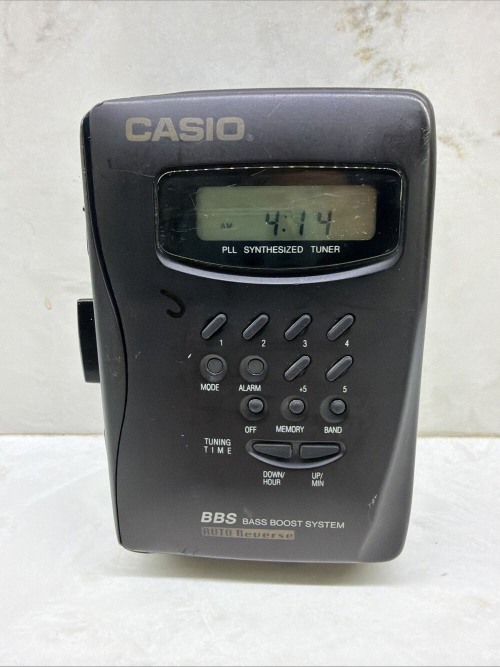 Vintage Casio W-130 AM FM Stereo Radio Cassette Player Portable Untested Japan